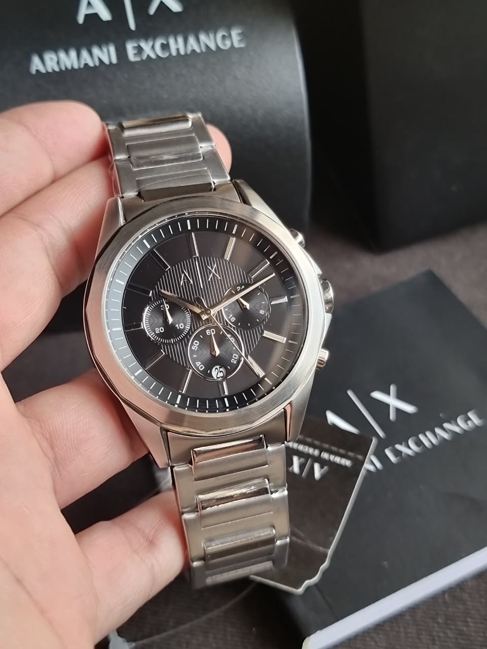 A|X Armani Exchange Chronograph Watch for Men with Stainless Steel - Image 3