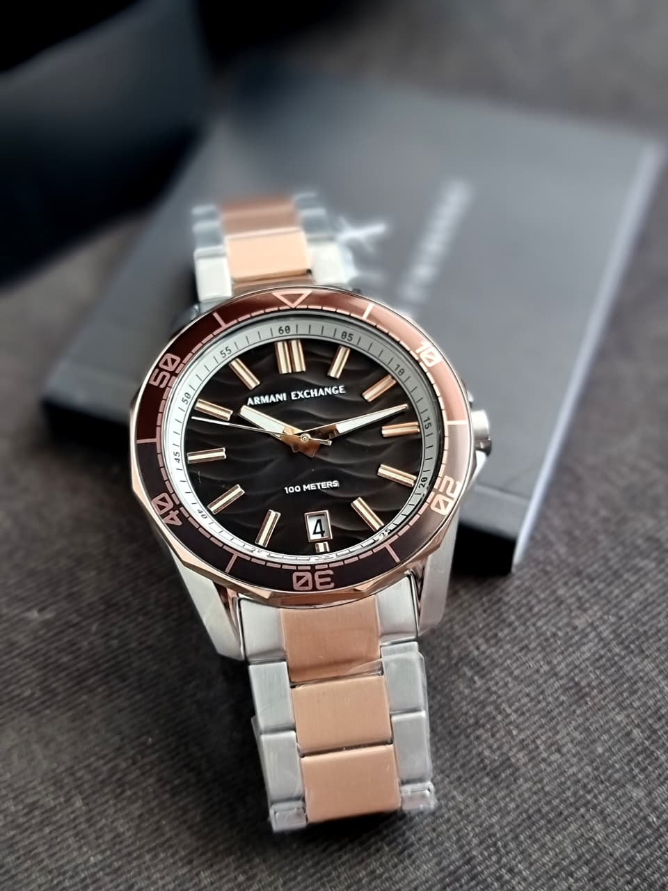 A|X Armani Exchange Dive-Inspired Sports Watch for Men with Stainless Steel - Image 2