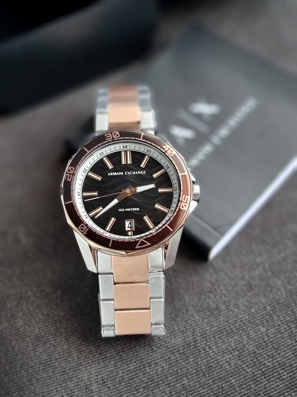 A|X Armani Exchange Dive-Inspired Sports Watch for Men with Stainless Steel - Image 6