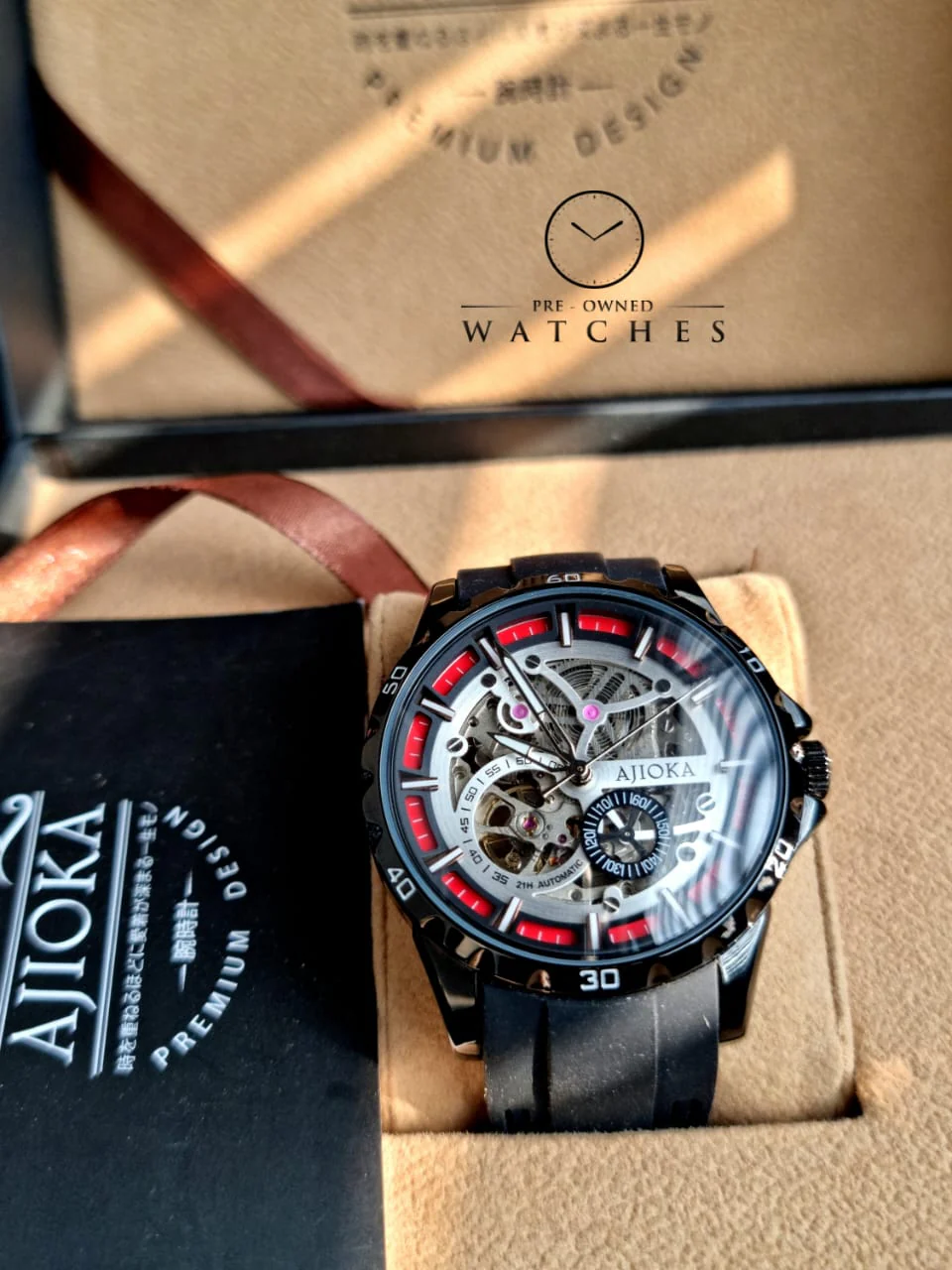 Ajioka Gents Watch Skeleton Dial Automatic Watch - Image 7
