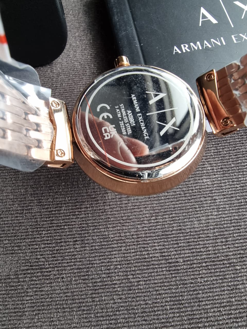 Armani Exchange AX5901 Women Silver Dial Rose Gold Watch - Image 3