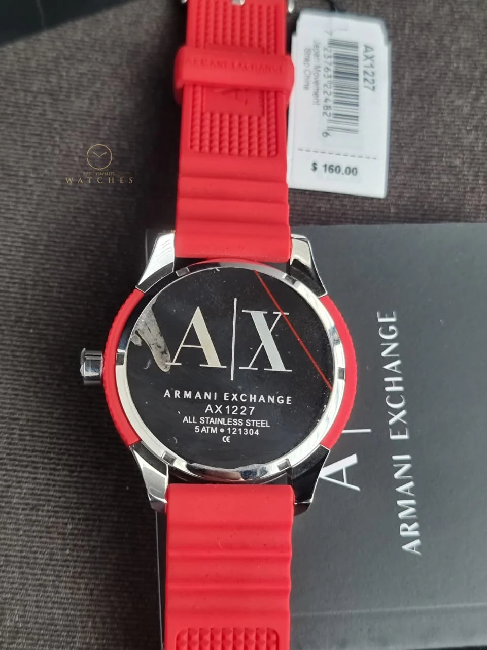 Armani Exchange Men’s Silicone Strap Black Dial 47mm Watch AX1227 - Image 4