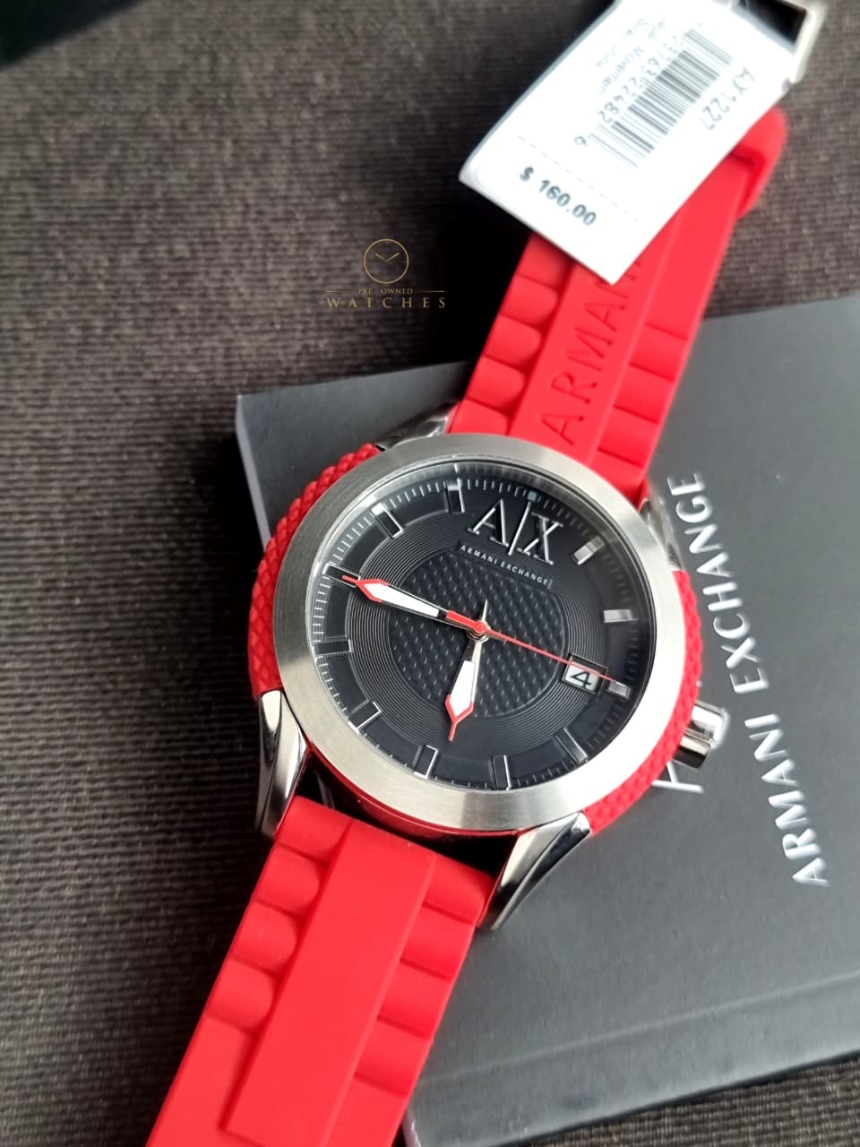 Armani Exchange Men’s Silicone Strap Black Dial 47mm Watch AX1227 - Image 6