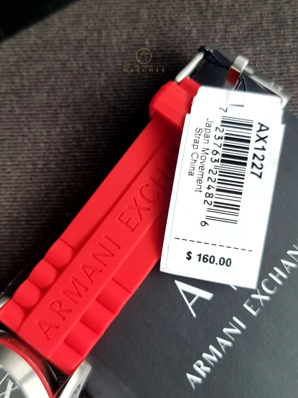 Armani Exchange Men’s Silicone Strap Black Dial 47mm Watch AX1227 - Image 7