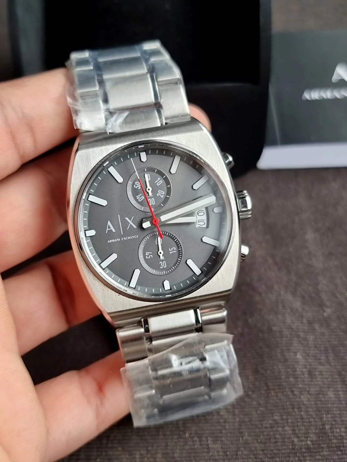 Armani Exchange Oliver Chronograph Quartz Grey Dial Men's Watch AX2820 - Image 3