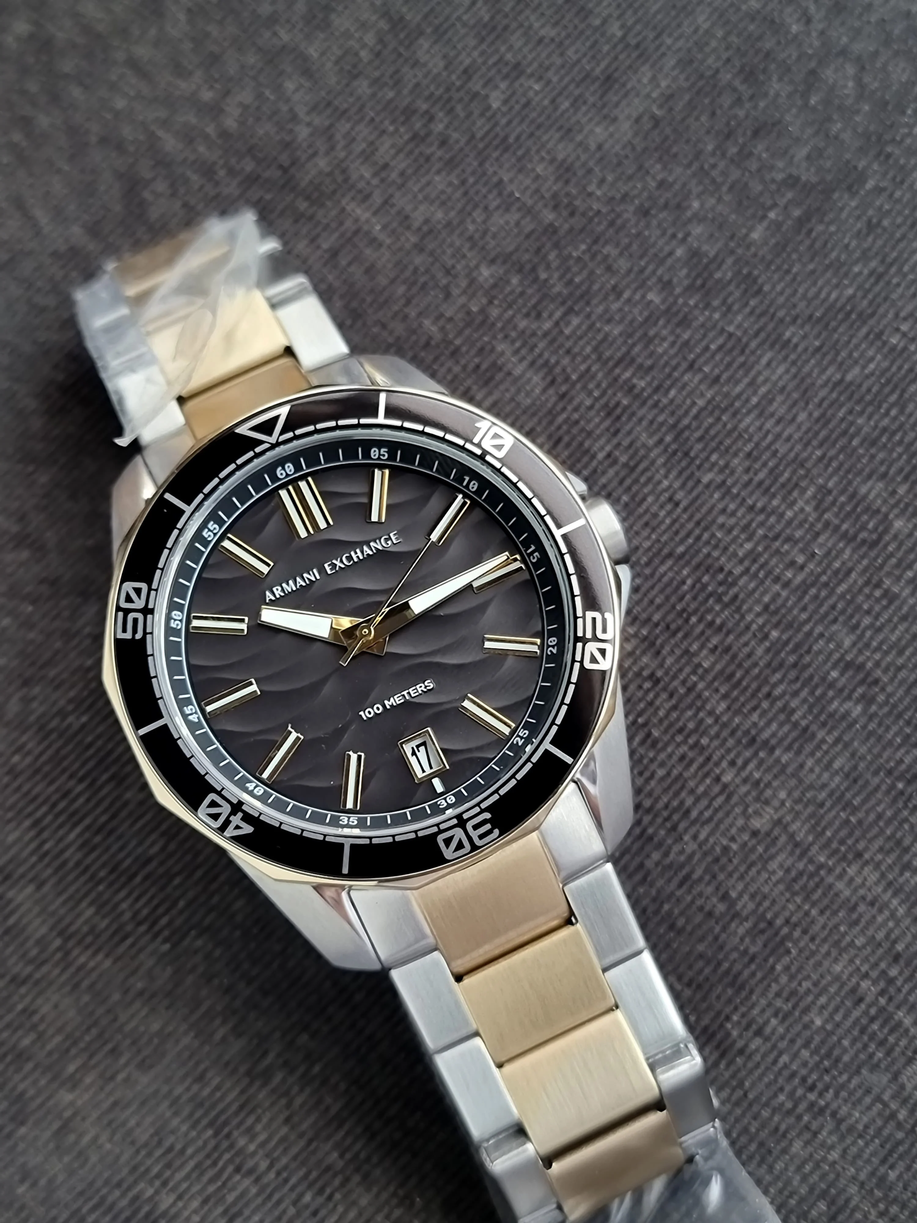 Armani Exchange Three-Hand Date Two-Tone Stainless Steel Watch AX1956 - Image 6