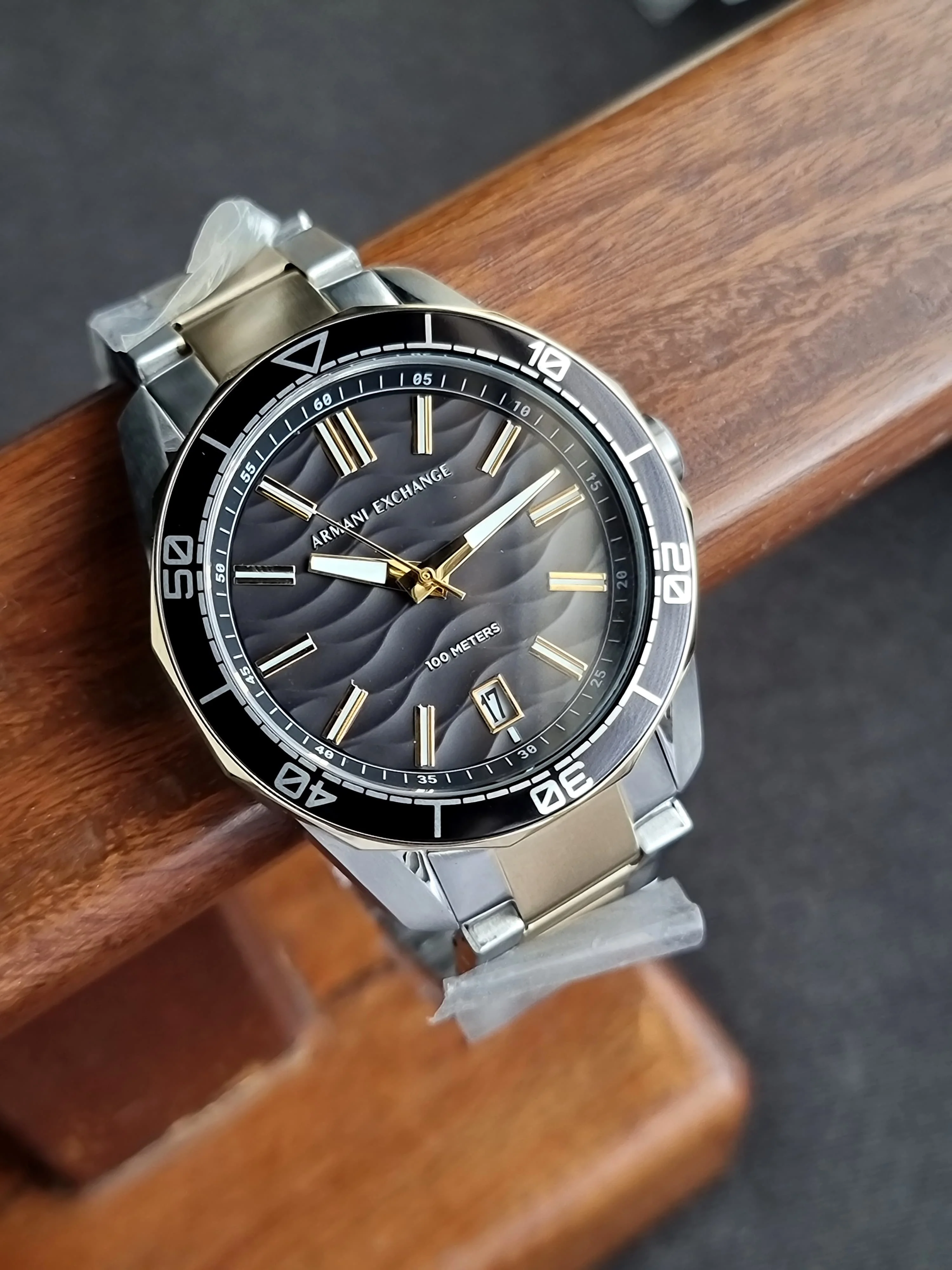 Armani Exchange Three-Hand Date Two-Tone Stainless Steel Watch AX1956 - Image 8