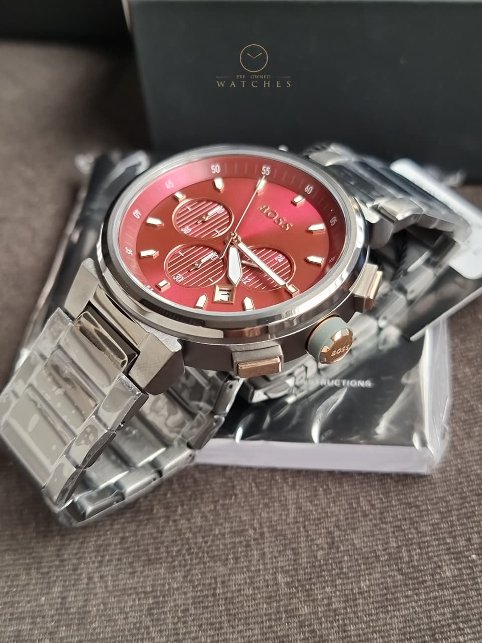HUGO BOSS One Analog Red Dial Men's Watch-1514000 - Image 13