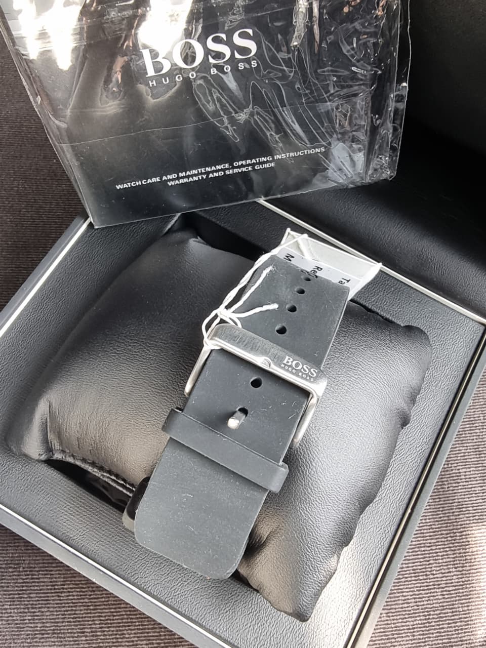 BOSS Orange 1512943 Men's Black Silver Orange 48 mm - Image 4