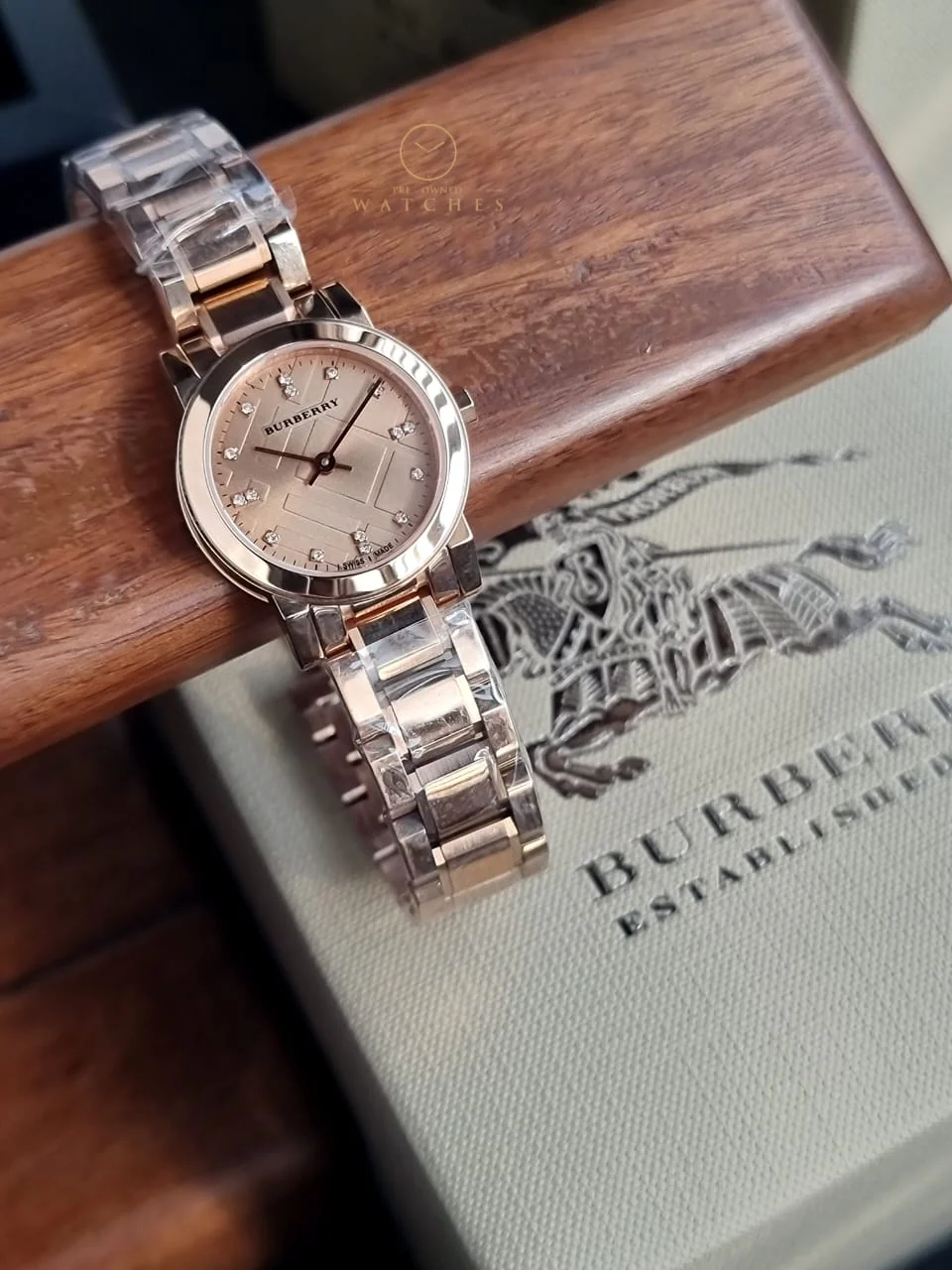 Burberry BU9215 Heritage Rose Gold Swiss Made Womens Watch - Image 3