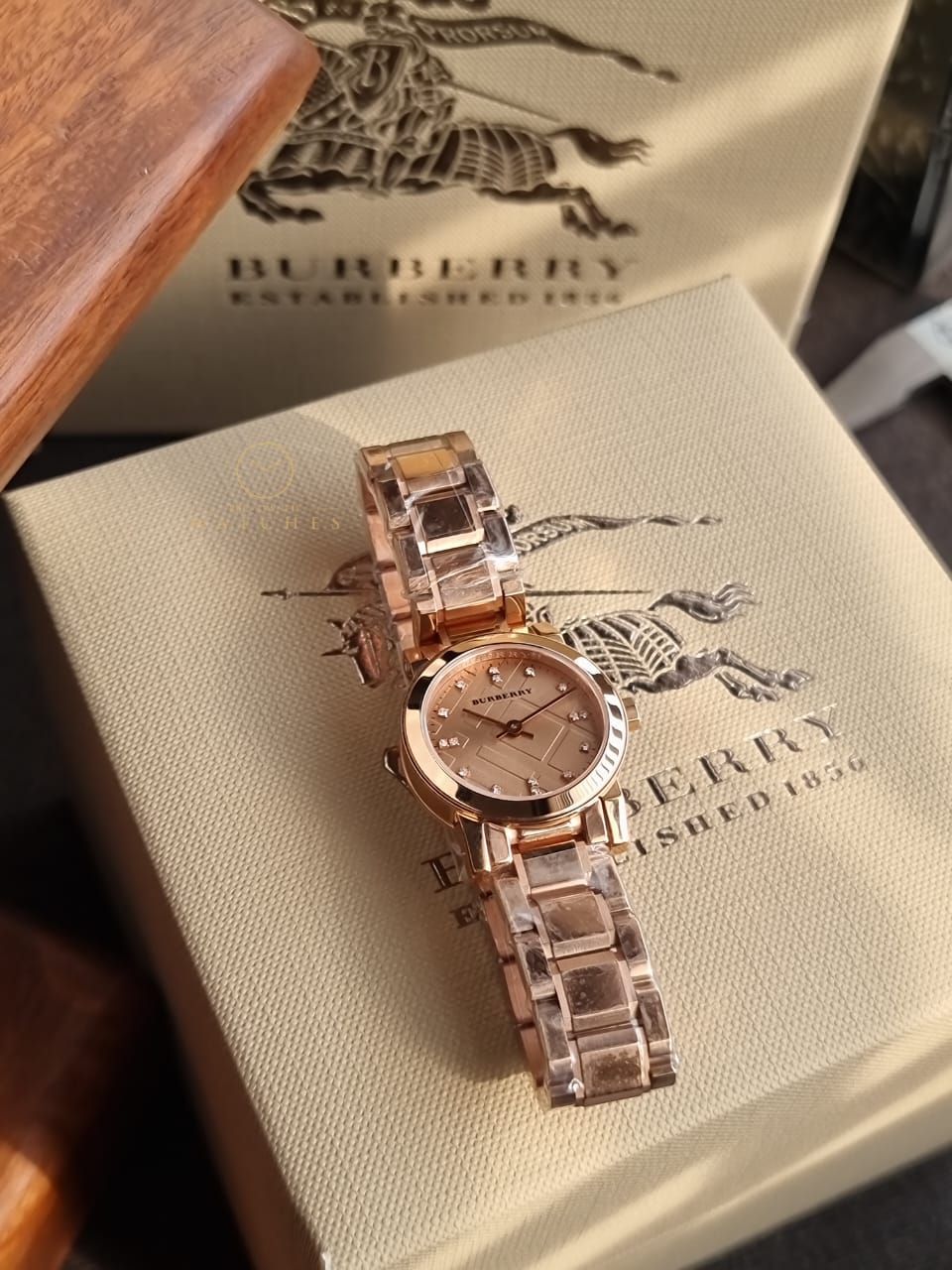 Burberry BU9215 Heritage Rose Gold Swiss Made Womens Watch - Image 5