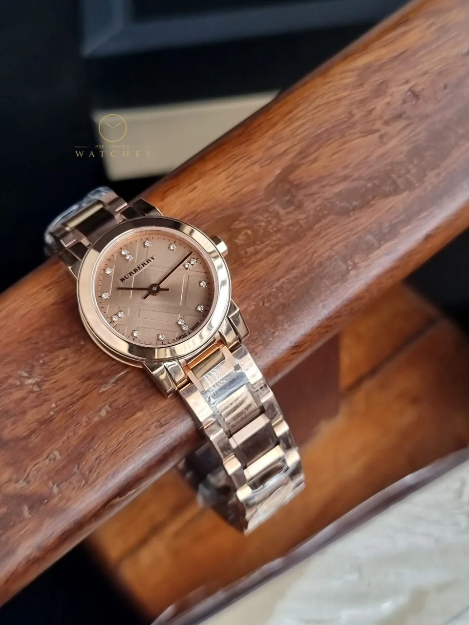 Burberry BU9215 Heritage Rose Gold Swiss Made Womens Watch - Image 6