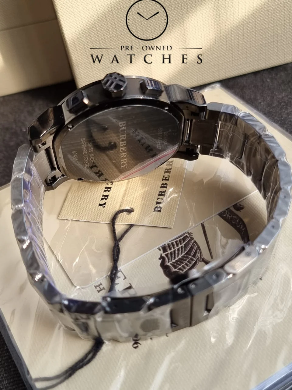BURBERRY Chronograph Dark Grey Dial Black Ion-plated Men's Watch BU9354 - Image 11