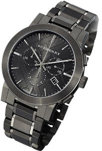 BURBERRY Chronograph Dark Grey Dial Black Ion-plated Men's Watch BU9354 - Image 3