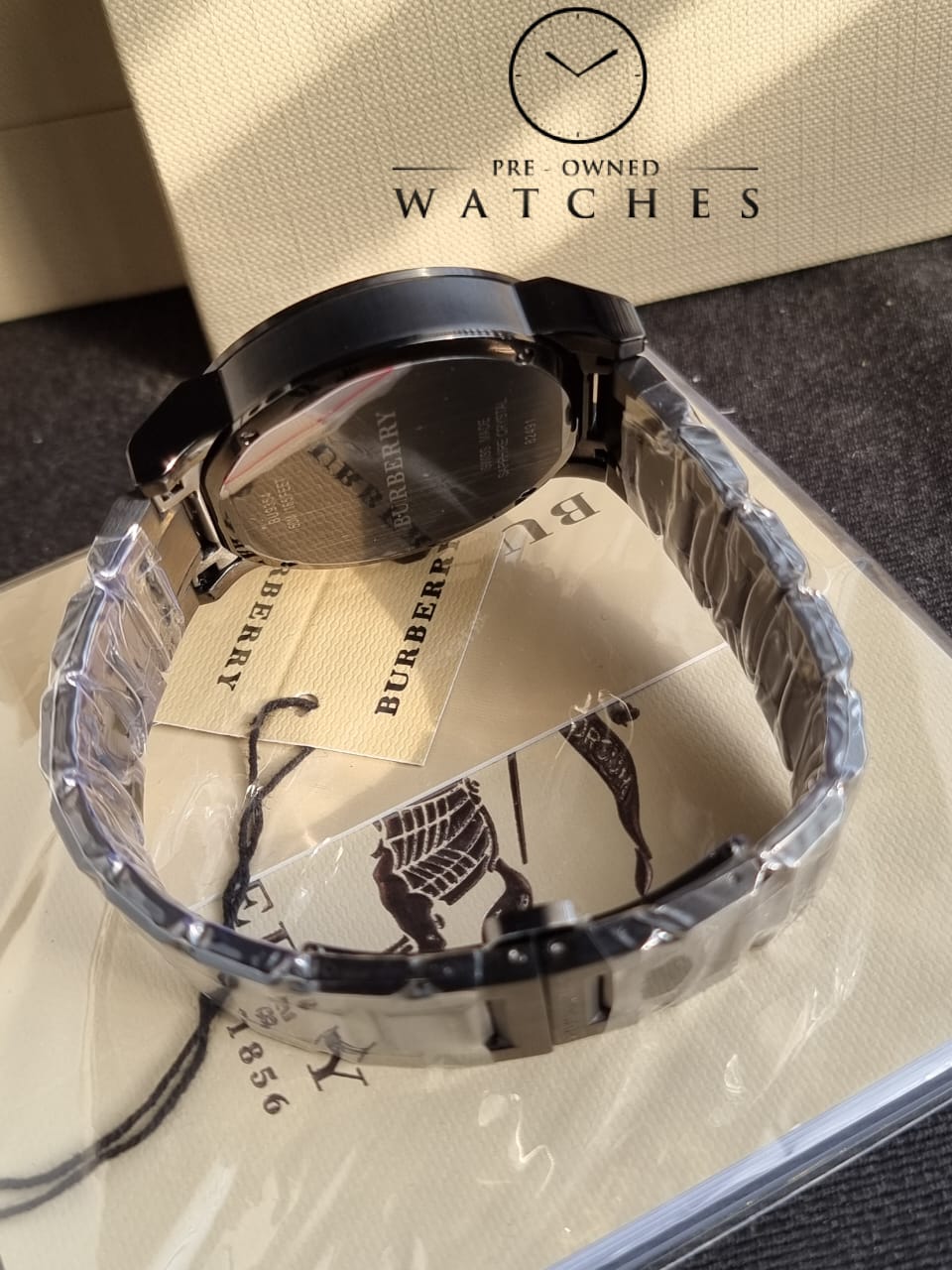 BURBERRY Chronograph Dark Grey Dial Black Ion-plated Men's Watch BU9354 - Image 8