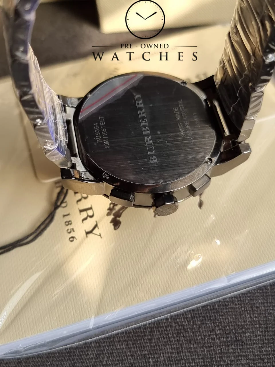 BURBERRY Chronograph Dark Grey Dial Black Ion-plated Men's Watch BU9354 - Image 9