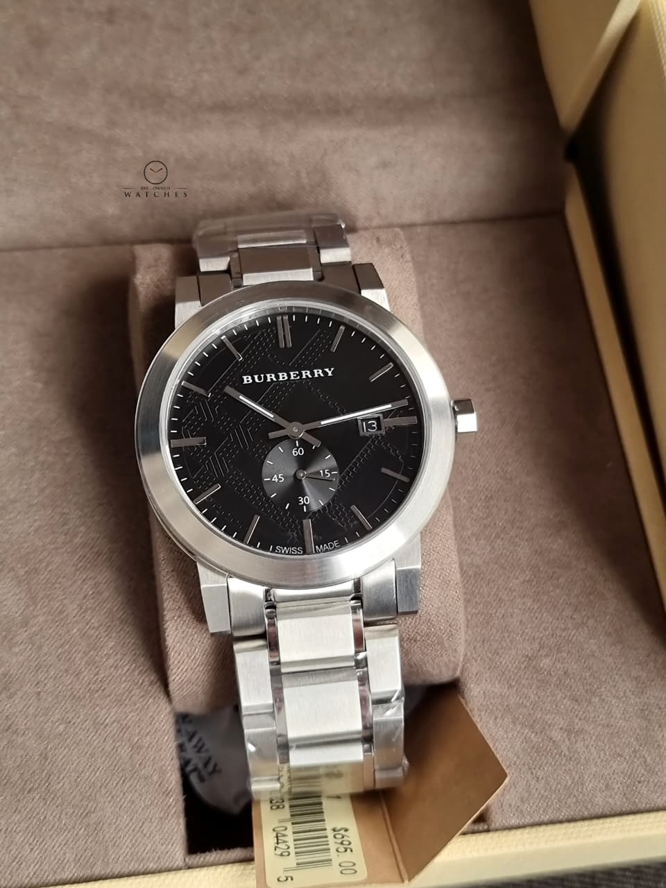 BURBERRY Dark Grey Dial Stainless Steel Men's Watch BU9901 - Image 4