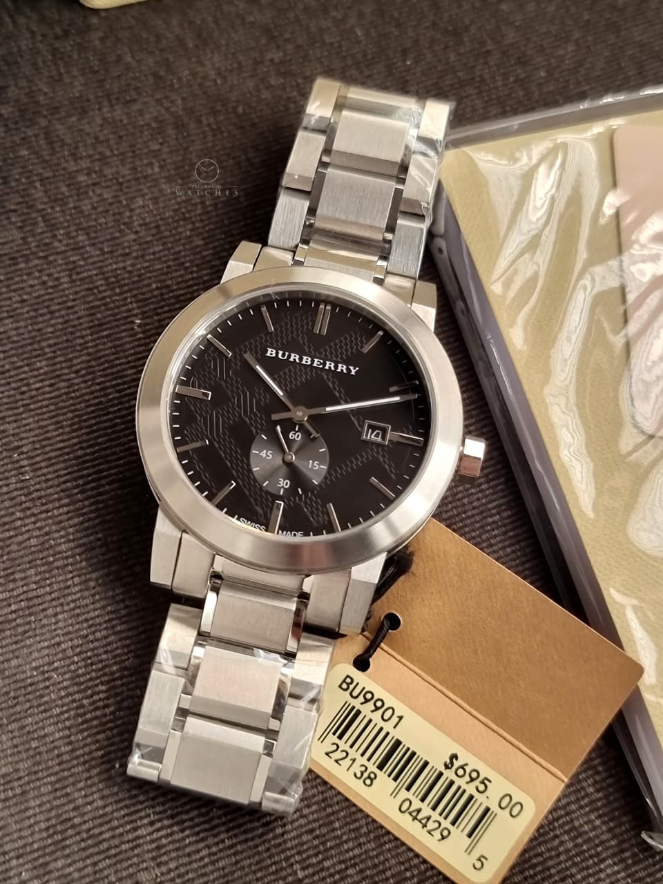 BURBERRY Dark Grey Dial Stainless Steel Men's Watch BU9901 - Image 6
