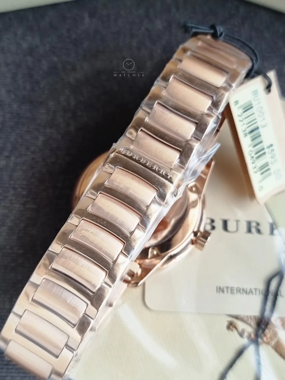 Burberry The Classic Rose gold Stainless Steel Rose Gold Dial Quartz Watch for Gents - BU10013 - Image 5