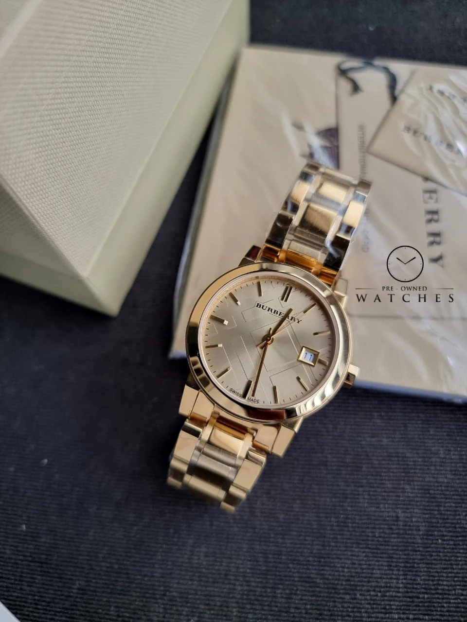 BURBERRY Light Champagne Dial Light Gold-tone Ladies Watch BU9134 - Image 4