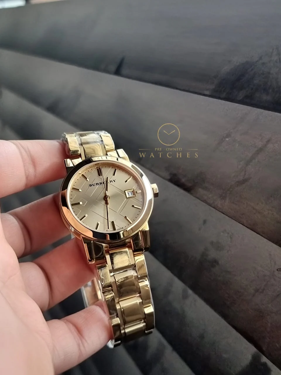 BURBERRY Light Champagne Dial Light Gold-tone Ladies Watch BU9134 - Image 8