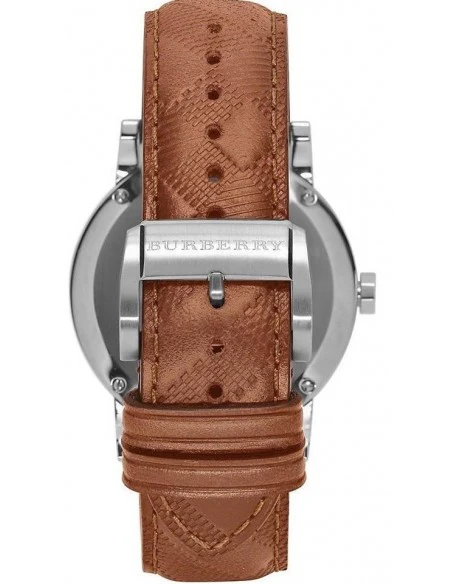 Burberry Men’s Quartz Leather Strap Silver Dial 42mm Watch BU9904 - Image 3