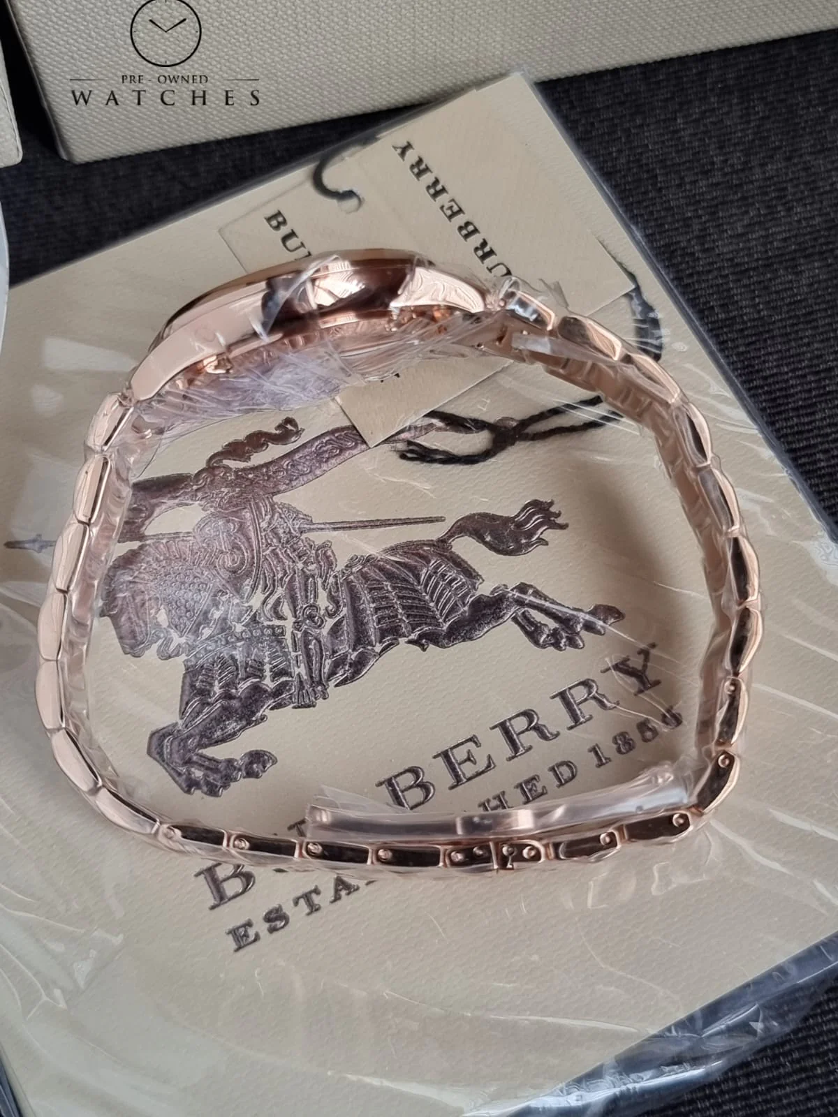 BURBERRY ROSE GOLD SWISS STAINLESS STEEL BRACELET DESIGNER LADIES WATCH BU10116 - Image 6