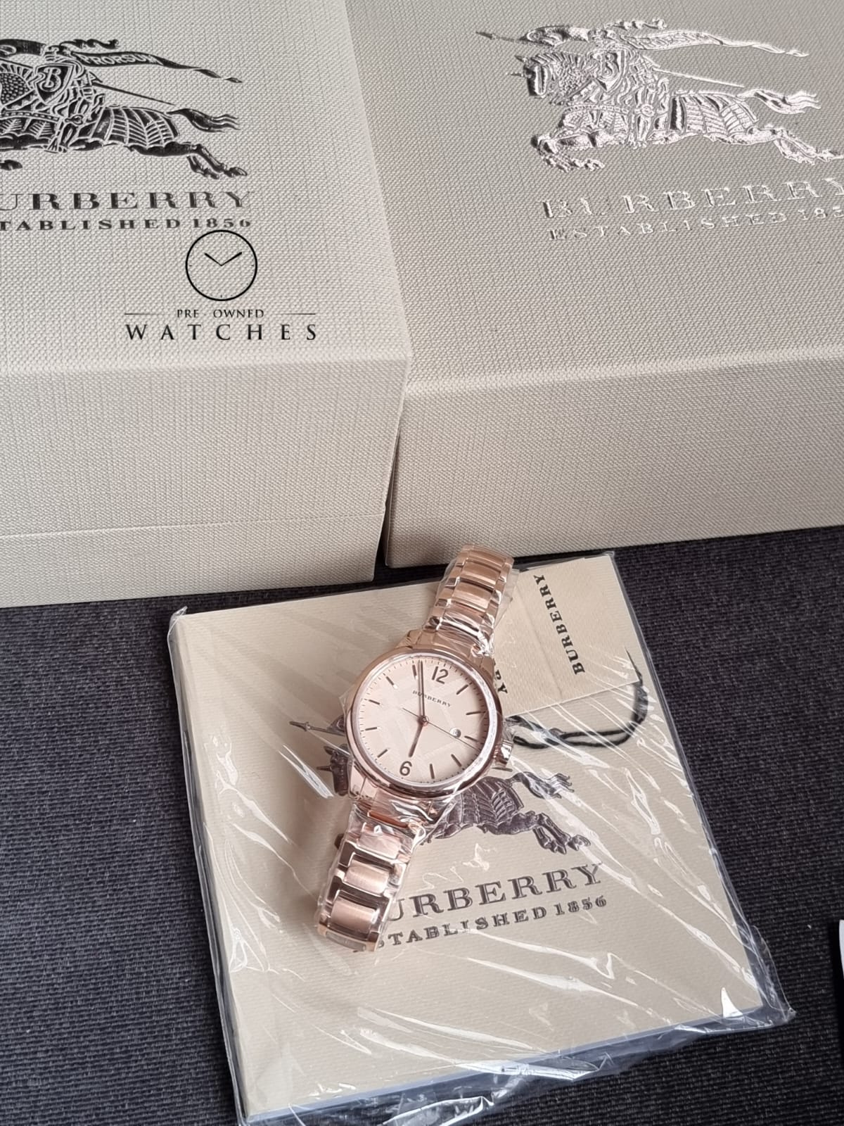 BURBERRY ROSE GOLD SWISS STAINLESS STEEL BRACELET DESIGNER LADIES WATCH BU10116 - Image 7