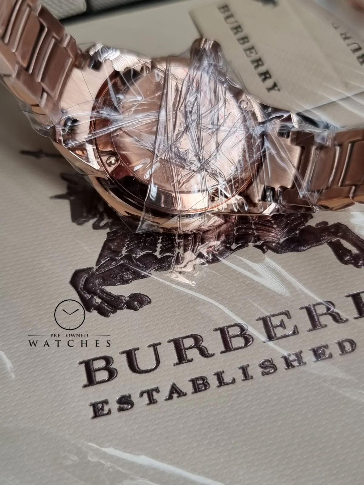 BURBERRY ROSE GOLD SWISS STAINLESS STEEL BRACELET DESIGNER LADIES WATCH BU10116 - Image 9