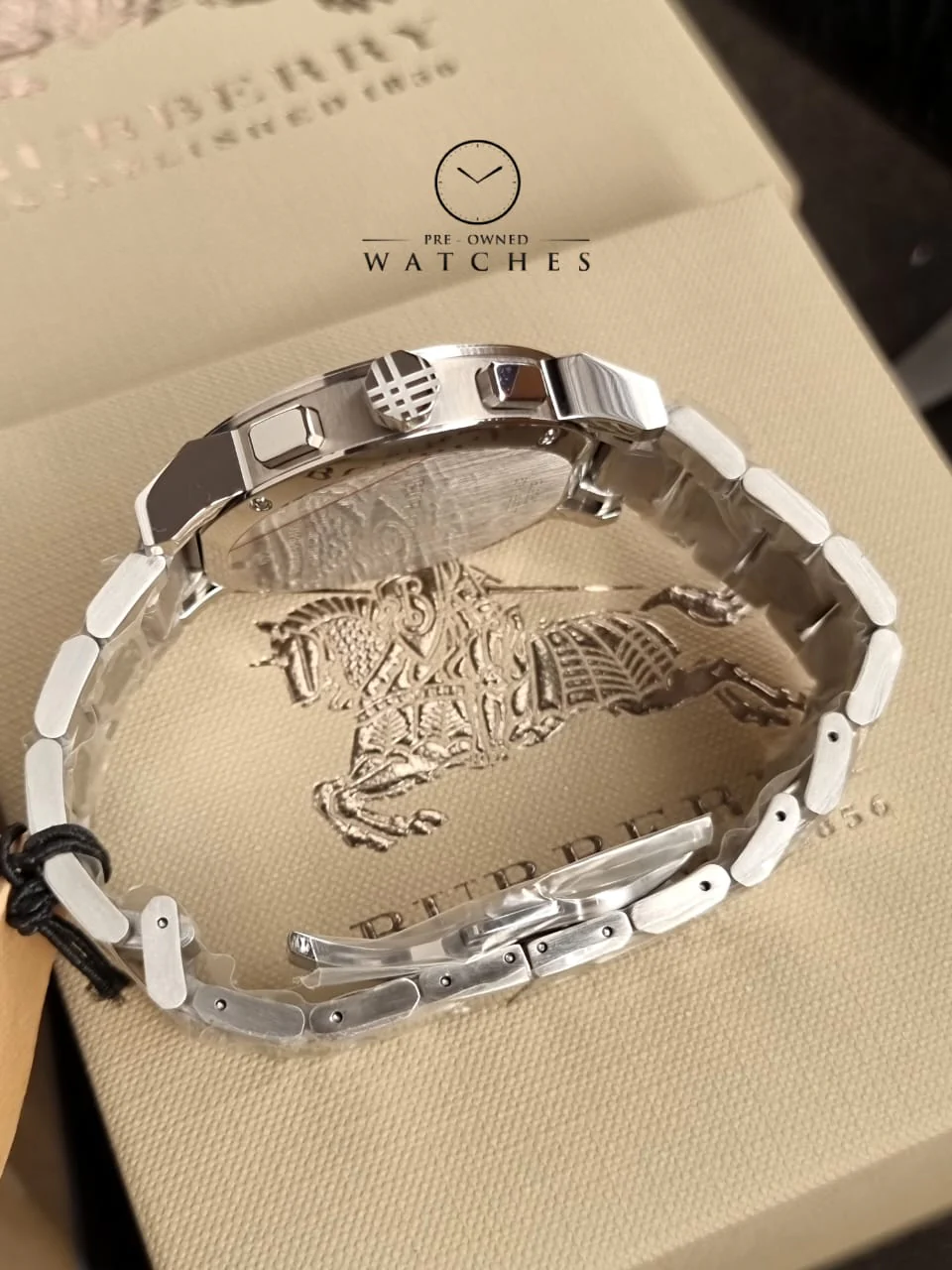 BURBERRY Silver Dial Chronograph Stainless Steel Men's Watch BU9350 - Image 3