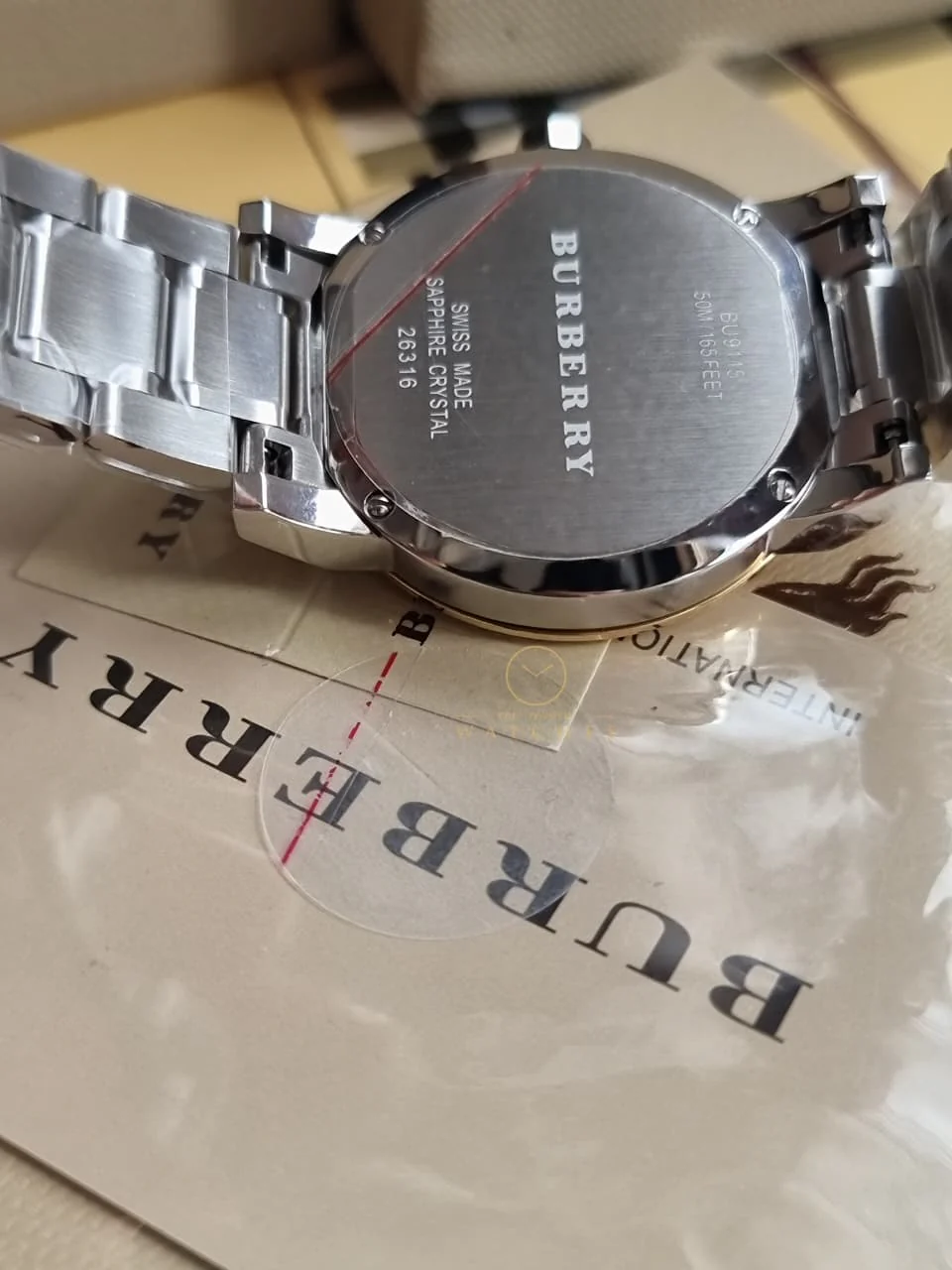 BURBERRY Silver Dial Two-tone Silver and Gold-tone Bracelet Ladies Watch BU9115 - Image 3