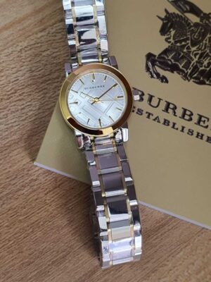 BURBERRY Silver Dial Two-tone Stainless Steel Ladies Watch BU9217 - Image 3