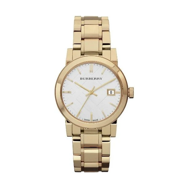 BURBERRY White Dial Gold-tone Ladies Watch BU9103