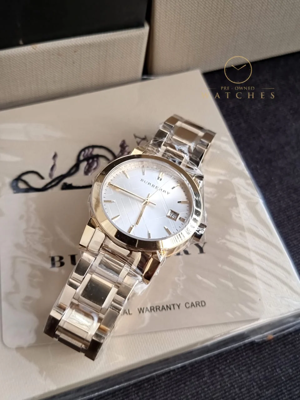 BURBERRY White Dial Gold-tone Ladies Watch BU9103 - Image 3