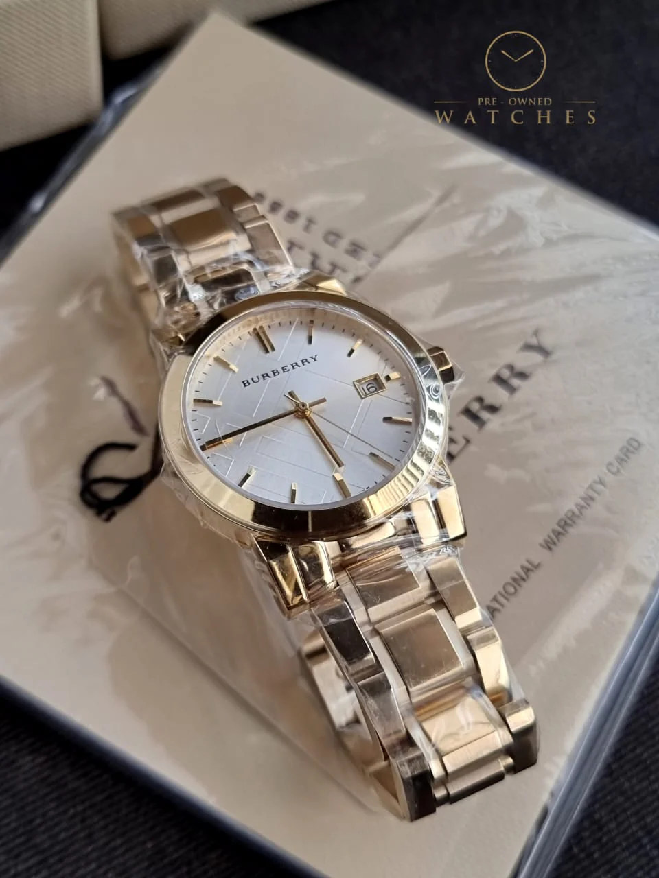 BURBERRY White Dial Gold-tone Ladies Watch BU9103 - Image 4