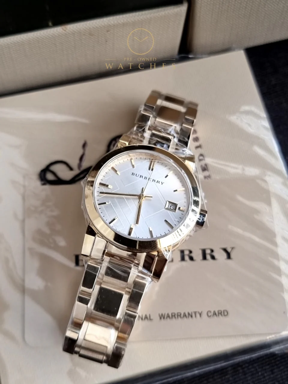 BURBERRY White Dial Gold-tone Ladies Watch BU9103 - Image 5