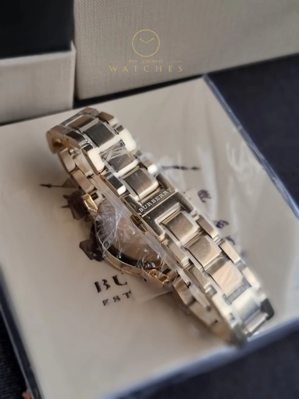 BURBERRY White Dial Gold-tone Ladies Watch BU9103 - Image 6