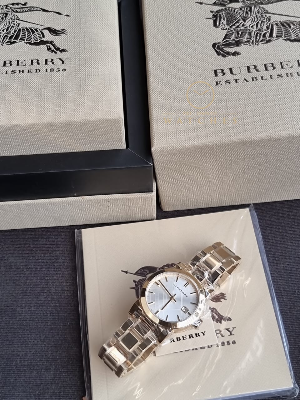 BURBERRY White Dial Gold-tone Ladies Watch BU9103 - Image 7