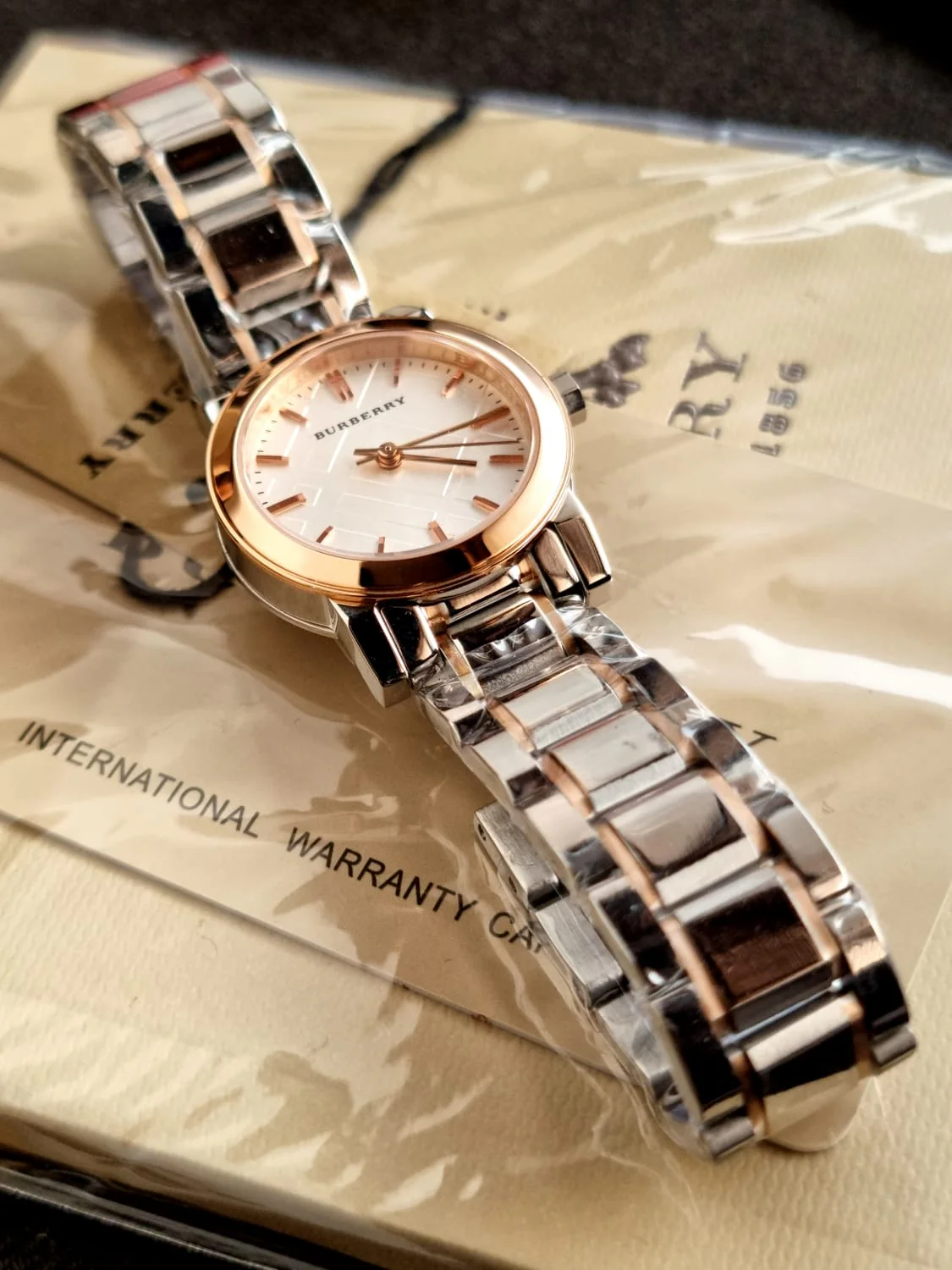 Burberry White Dial Rose Gold Ion-Plated Bezel Ladies Watch BU9205 - Image 6