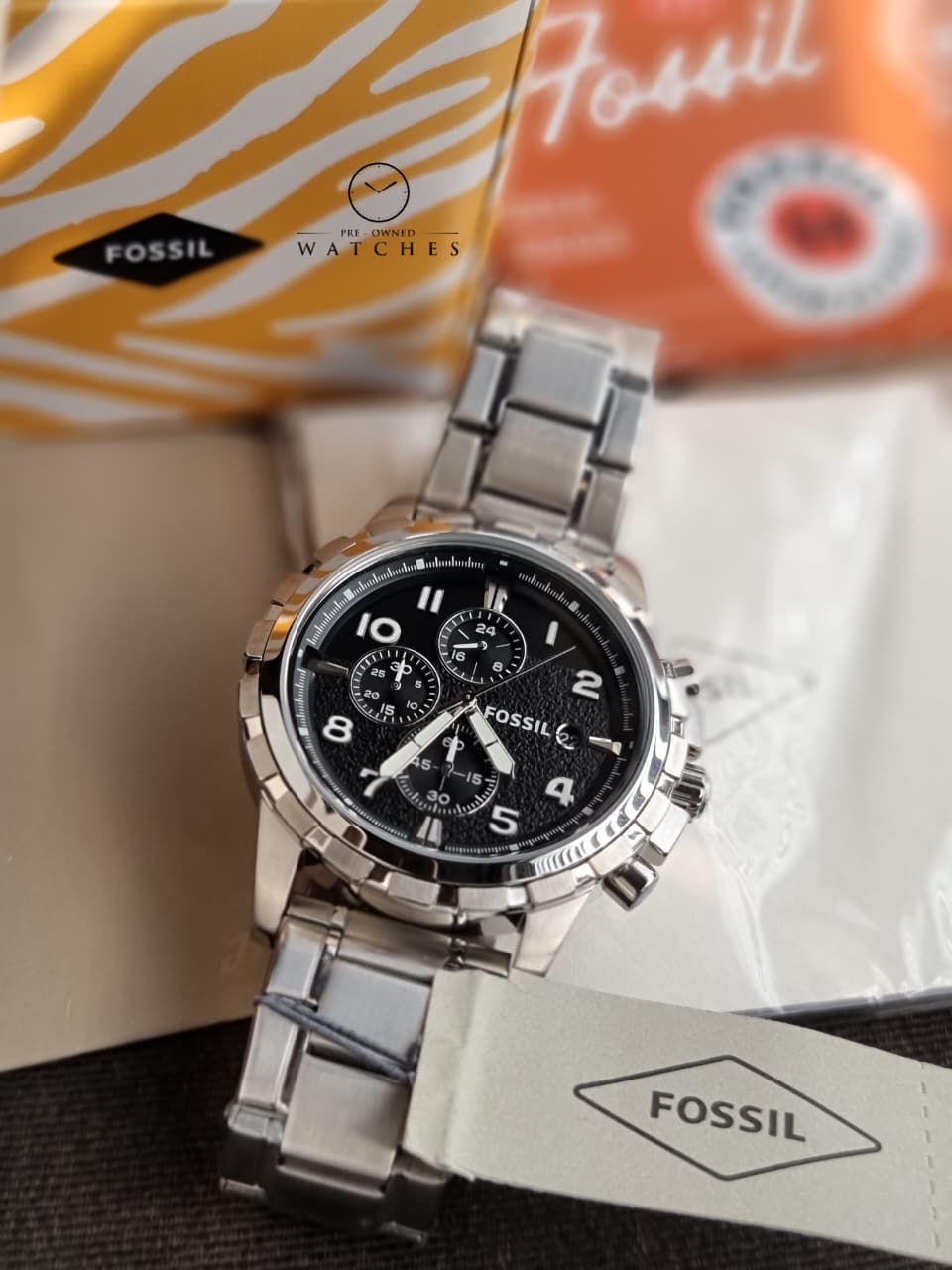 Dean Chronograph Stainless Steel Fossil Watch (Model: FS4542) - Image 4