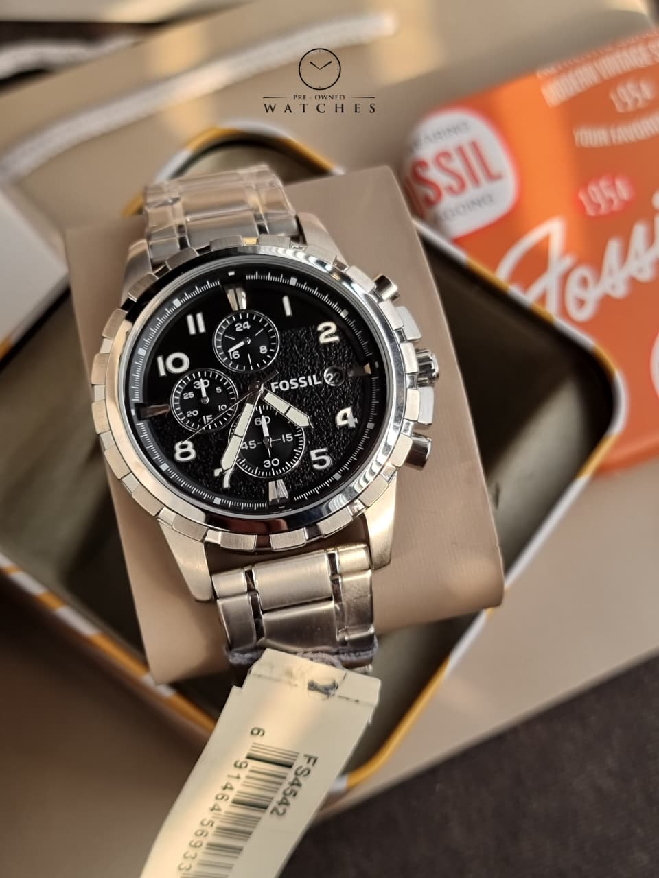 Dean Chronograph Stainless Steel Fossil Watch (Model: FS4542) - Image 6