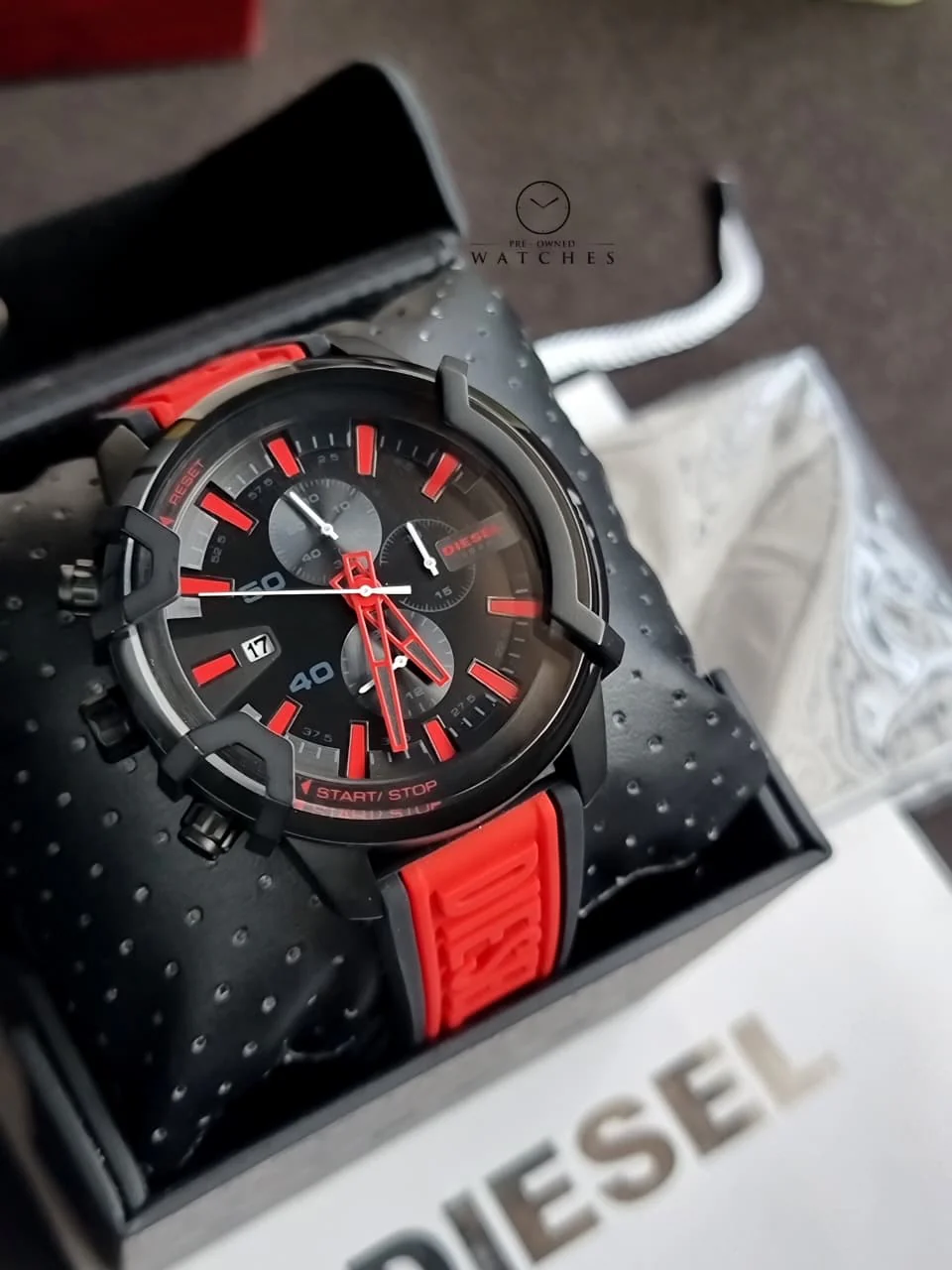 Diesel DZ4530 Men's Watch Chronograph Black Dial Steel 45mm