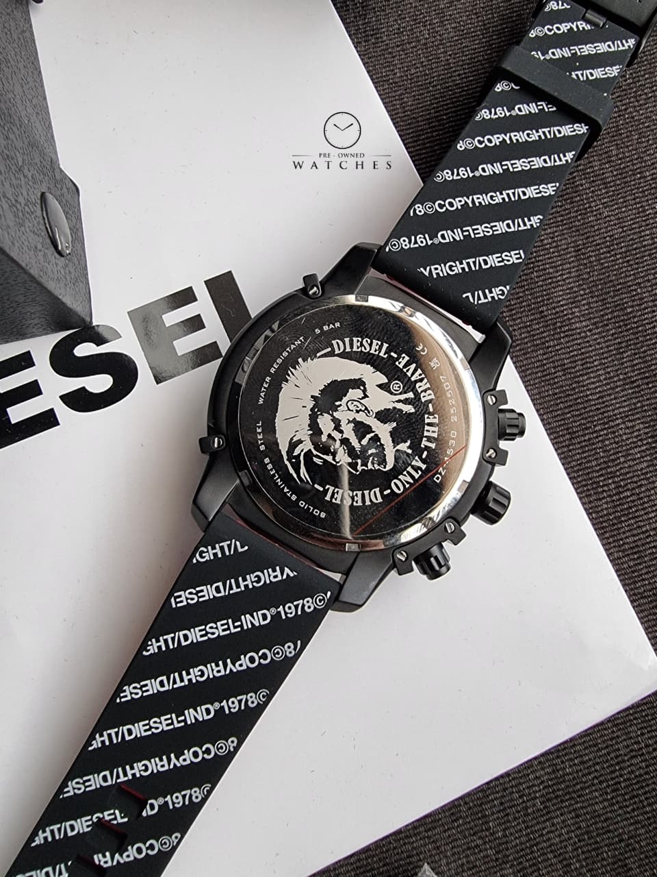Diesel DZ4530 Men's Watch Chronograph Black Dial Steel 45mm - Image 8