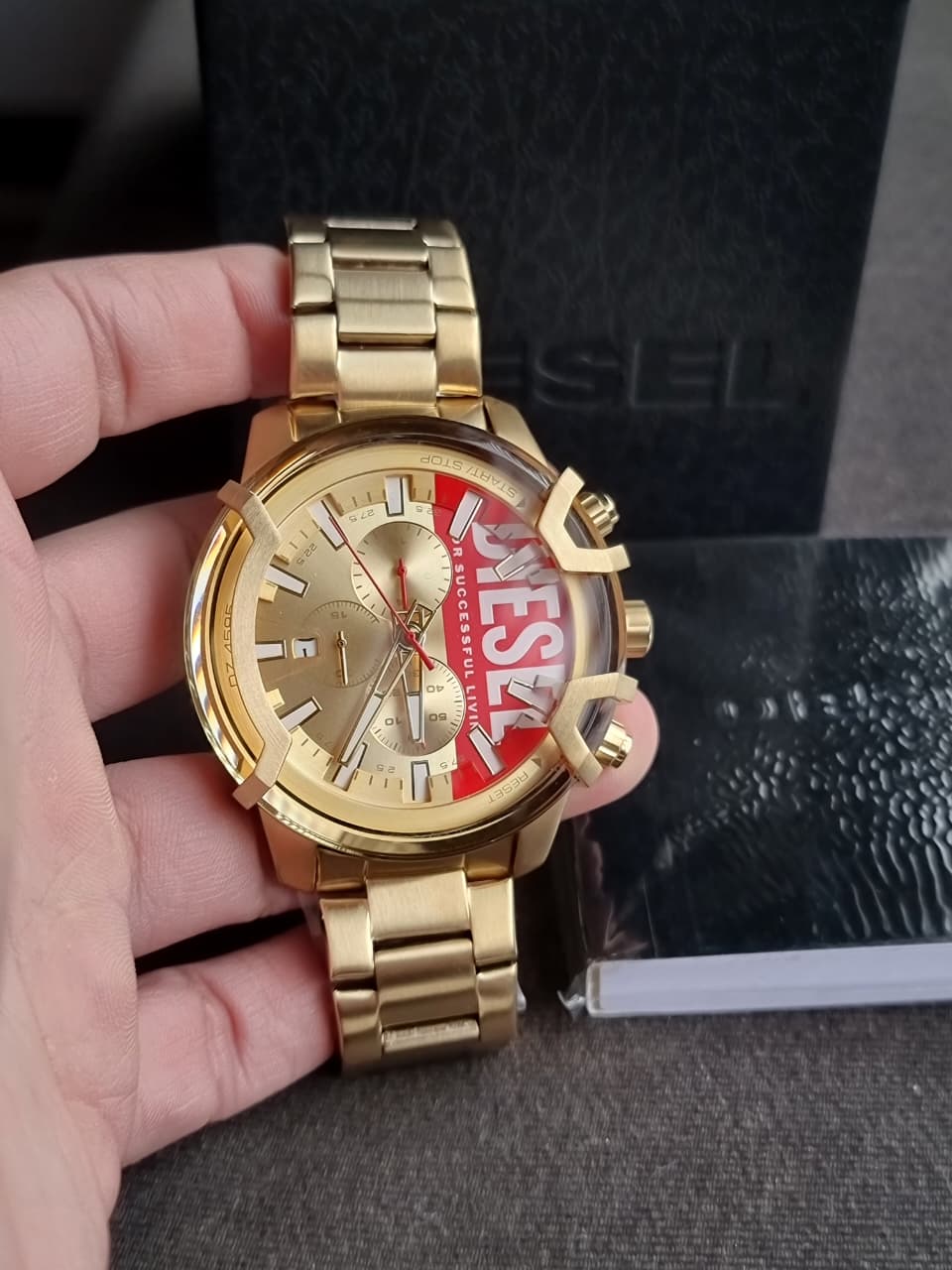 DIESEL Griffed Watch for Men, Quartz Chronograph Movement with Stainless Steel Strap - Image 4