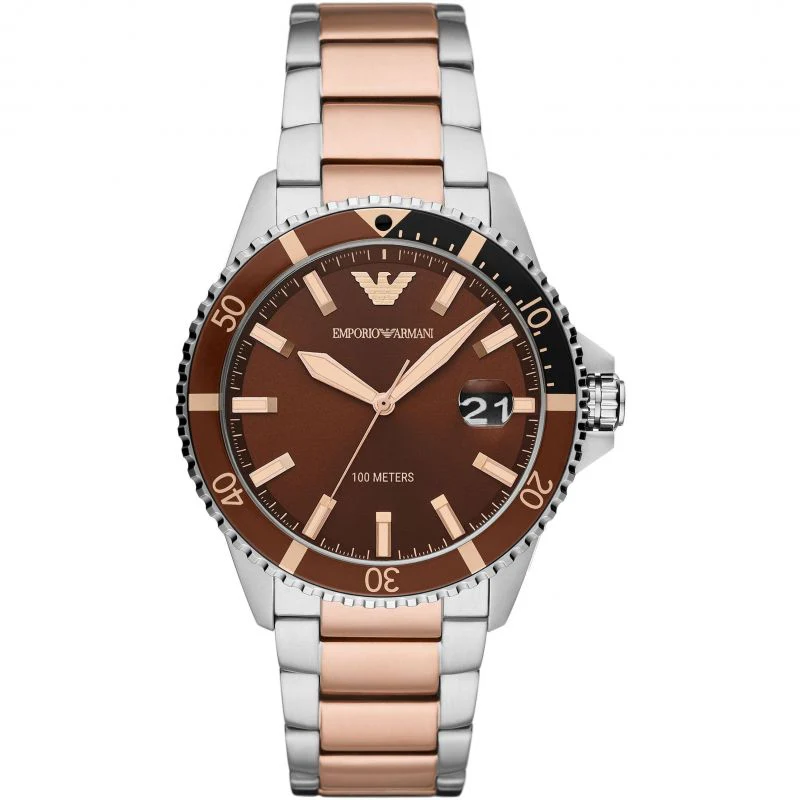 Emporio Armani 3-Hand Two-Tone Stainless Steel Bracelet Watch AR11340