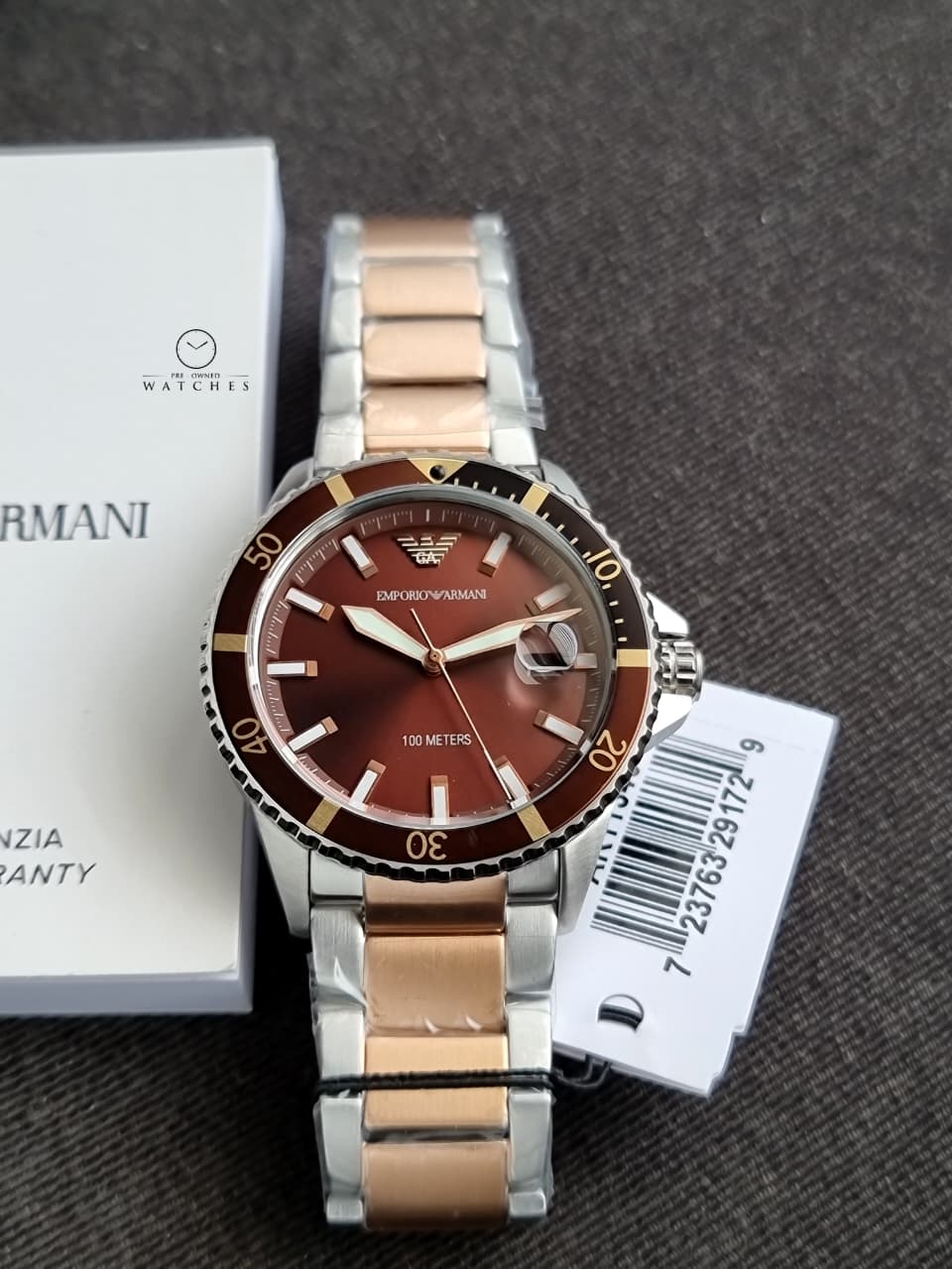 Emporio Armani 3-Hand Two-Tone Stainless Steel Bracelet Watch AR11340 - Image 3