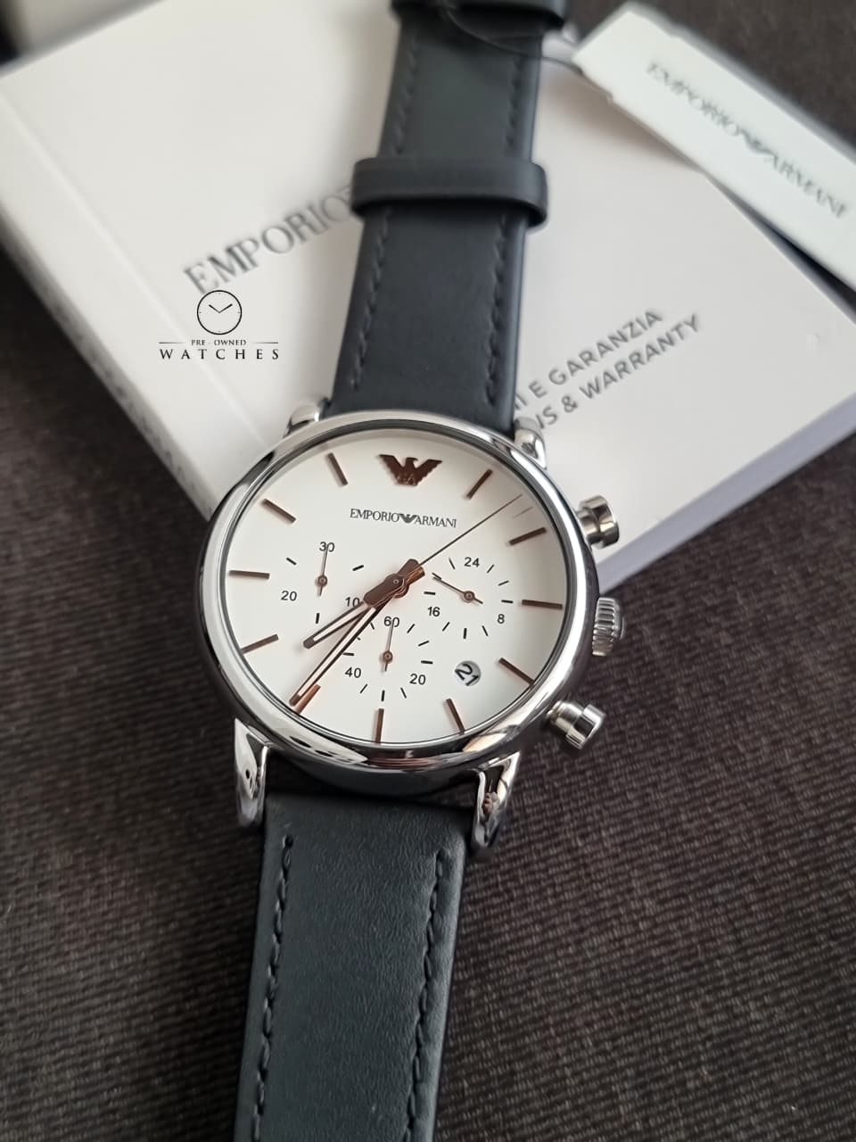Emporio Armani Analog White Dial Men's Watch-AR2075 - Image 4