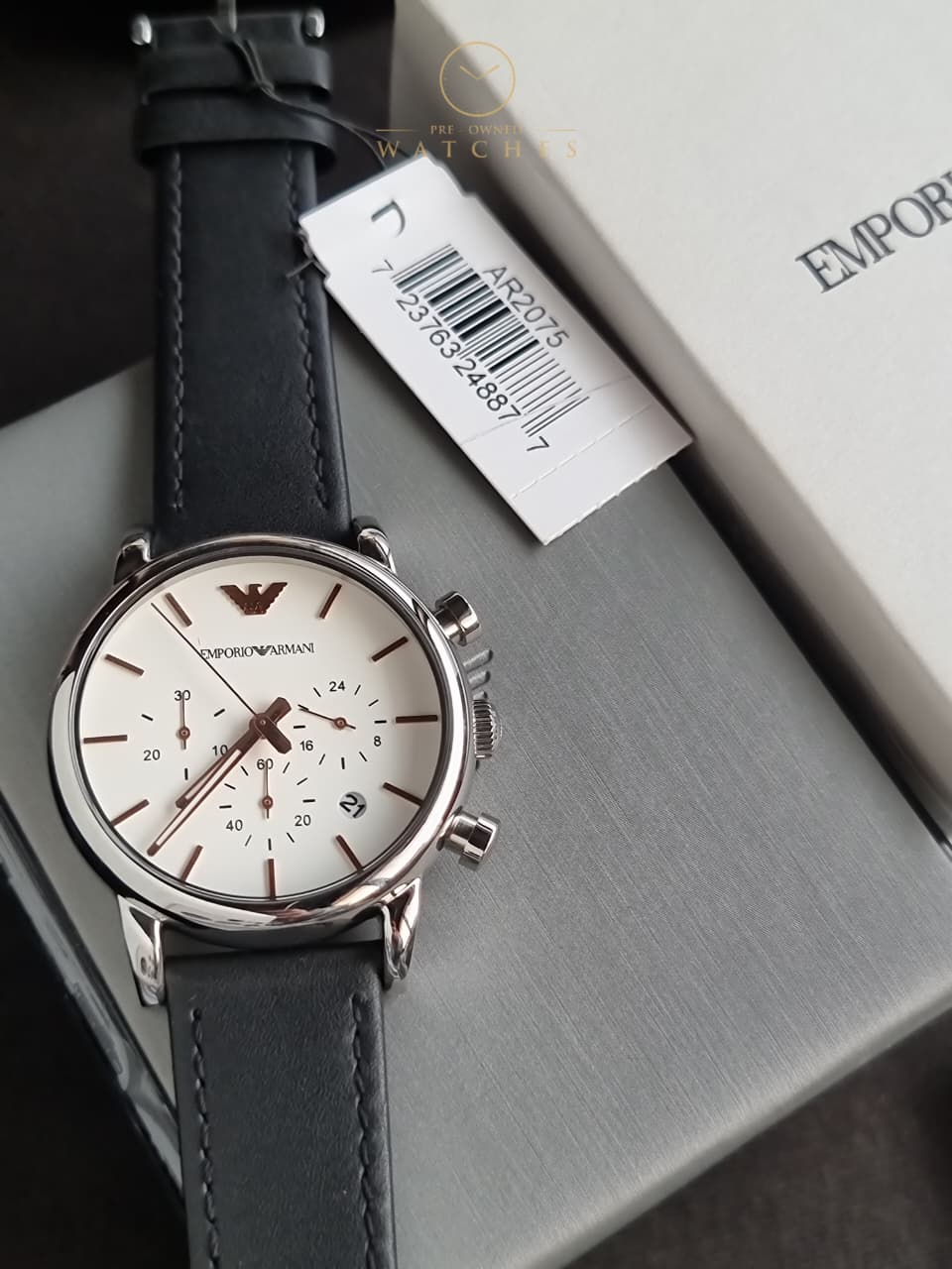 Emporio Armani Analog White Dial Men's Watch-AR2075 - Image 6