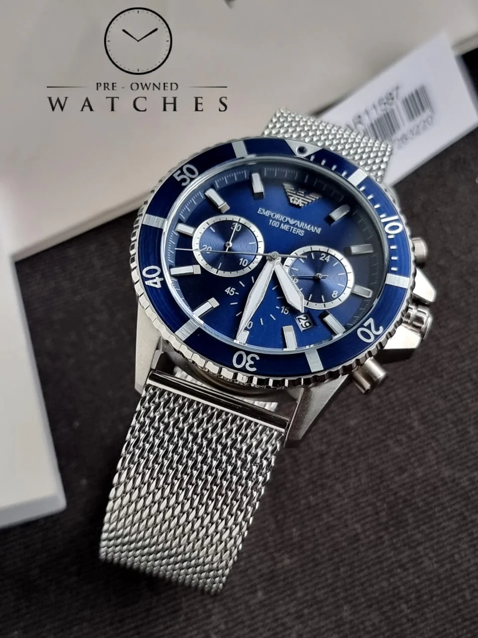EMPORIO ARMANI AR11587 DIVER CHRONO MEN'S WATCH - Image 12
