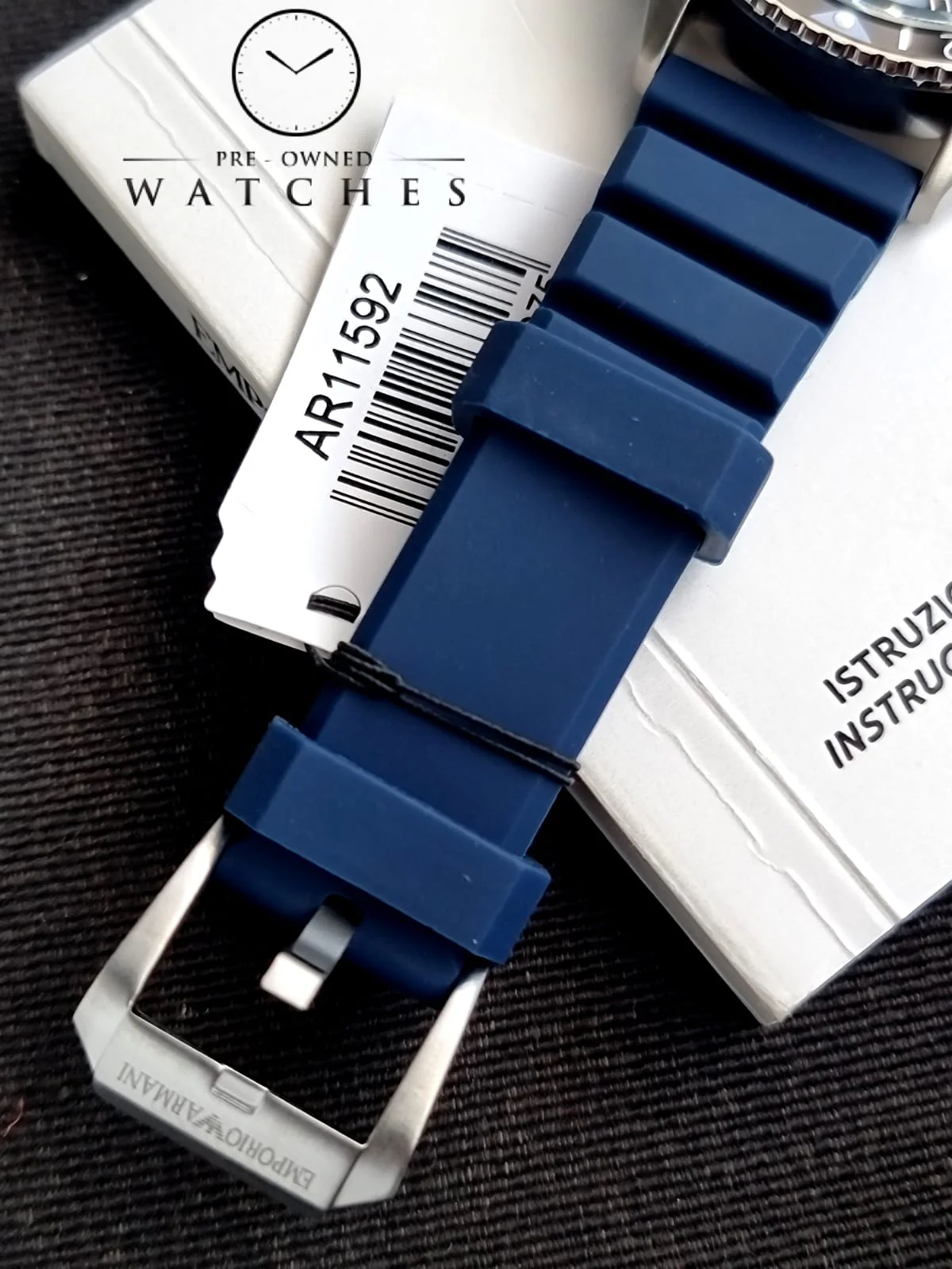 Emporio Armani AR11592 Men's Blue Watch, blue - Image 3